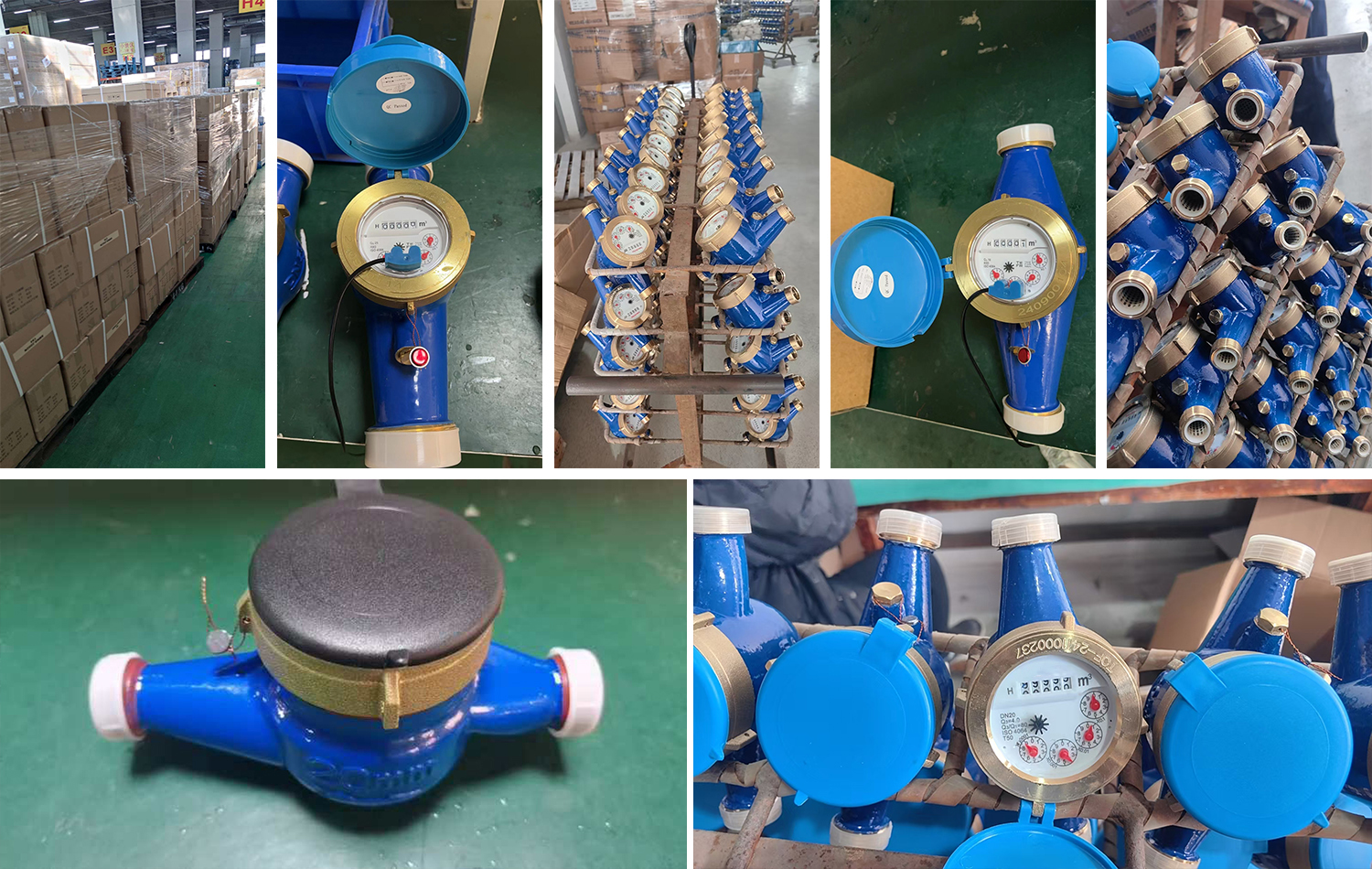 Medidor de agua fría giratorio de múltiples boquillas